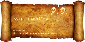 Pohli Debóra névjegykártya
